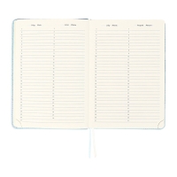 Ежедневник недатированный, A5, 136 листов, кожзам, deVENTE. Tailor, твердая обложка с поролоном, хлястик, перфорация, ляссе, блок 70%, голубой