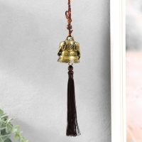 Колокольчик металл "Слон и узел счастья" 32 см