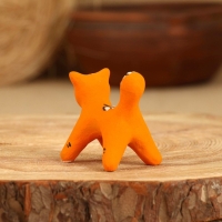 Сувенир &laquo;Котик&raquo;, рыжий, 3,5&times;4&times;5,5 см, каргопольская игрушка, микс