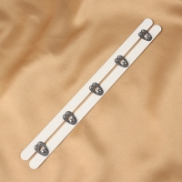 Бюск-застёжка для корсета, 25 см, цвет белый/серебряный