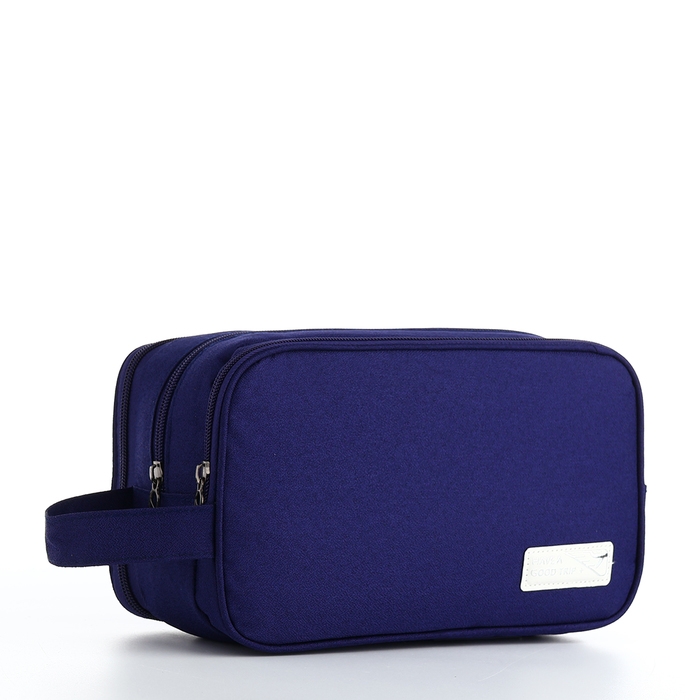 Косметичка на молниях, цвет синий Косметичка на молниях, цвет синий