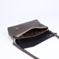 Сумка-клатч на магните, длинный ремень, цвет бронзовый Сумка-клатч на магните, длинный ремень, цвет бронзовый