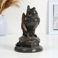 Копилка "Сова на книге" серый бронза, 21см Копилка "Сова на книге" серый бронза, 21см