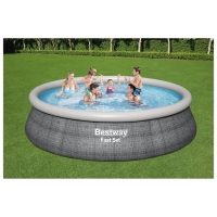 Бассейн надувной Fast Set, 457 x 107 см, фильтр-насос, лестница, 57372 Bestway Бассейн надувной Fast Set, 457 x 107 см, фильтр-насос, лестница, 57372 Bestway
