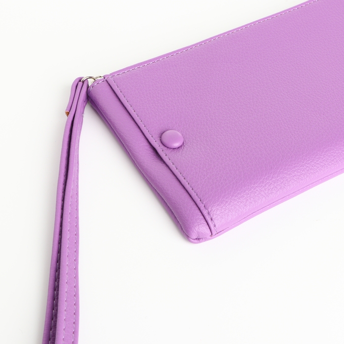 Кошелёк женский на молнии, цвет лиловый
