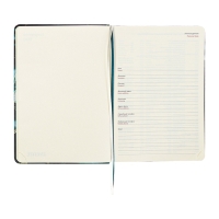 Ежедневник недатир A5 136л кожзам deVENTE. Marble,тв обл с пор,тис ф,перф,ляс,кр бл70,зел