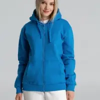 Толстовка на молнии с капюшоном Siverga Heavy 2.0, бирюзовая, размер 4XL