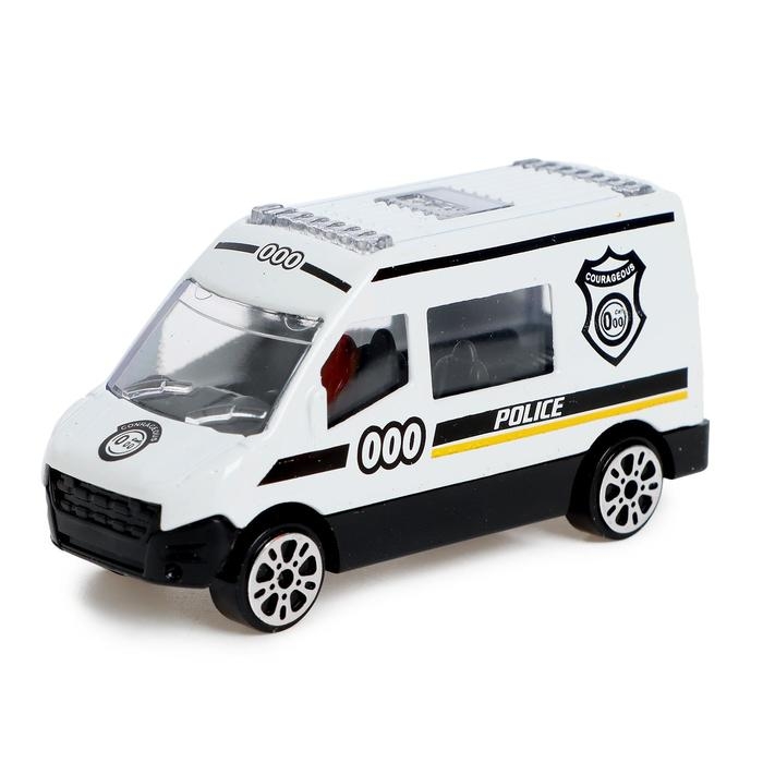 Машина металлическая &laquo;Полиция&raquo;, масштаб 1:64, цвет МИКС, на блистере