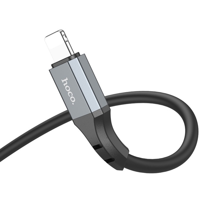 Кабель Hoco X92, Lightning - USB, 2.4 А, 3 м, оплётка силикон, чёрный Кабель Hoco X92, Lightning - USB, 2.4 А, 3 м, оплётка силикон, чёрный