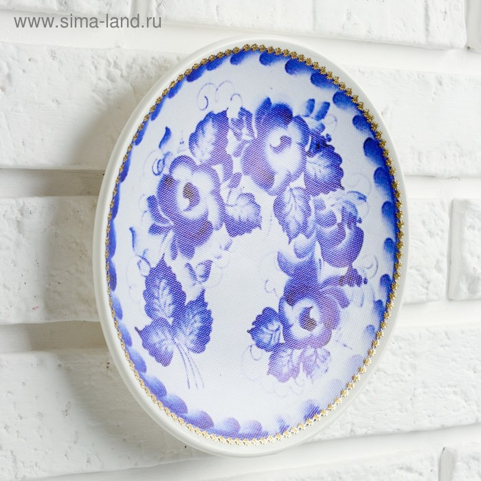 Тарелка декоративная &laquo;Рисунок Гжель&raquo;, D = 20 см