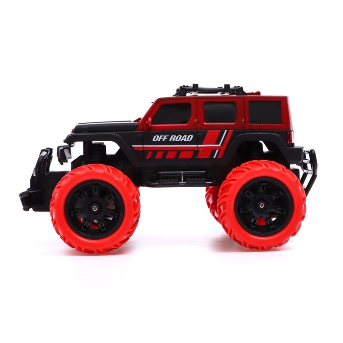 Джип радиоуправляемый «Бигфут», 1:20, работает от аккумулятора, цвет чёрно-красный Джип радиоуправляемый «Бигфут», 1:20, работает от аккумулятора, цвет чёрно-красный