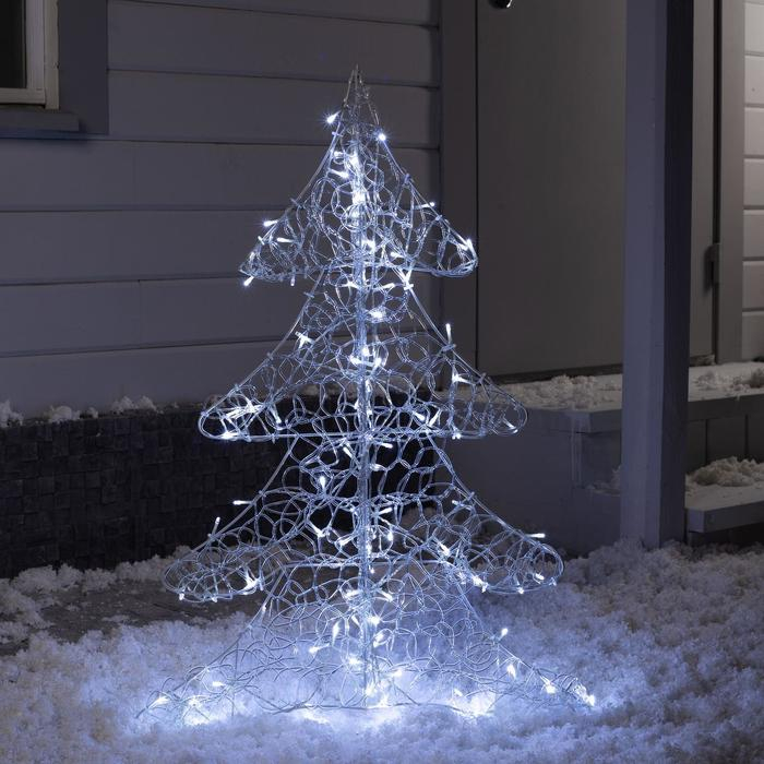 Светодиодная фигура &laquo;Ёлка&raquo; 65 &times; 90 &times; 35 см, металл, 31 В, свечение белое