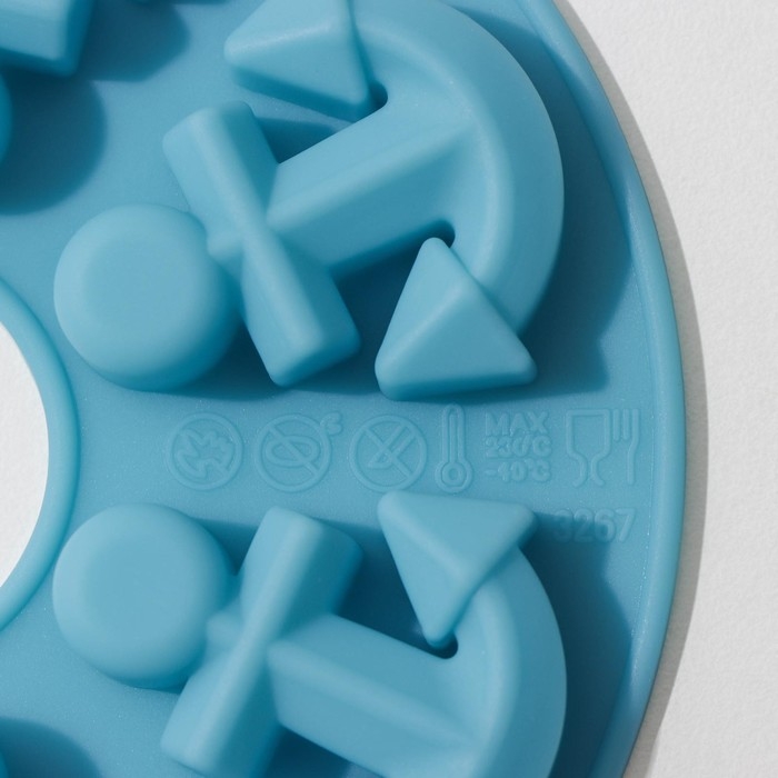 Форма для шоколада Доляна &laquo;Якорь&raquo;, силикон, 20,5&times;13,5&times;1 см, 10 ячеек, цвет МИКС