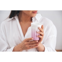 Стакан керамический граненый &laquo;Градиент&raquo;, 230 мл, цвет белый