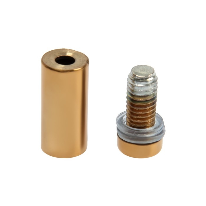 Дистанционный держатель для табличек, 12х30 мм, цвет золото,набор 10 шт. Дистанционный держатель для табличек, 12х30 мм, цвет золото,набор 10 шт.