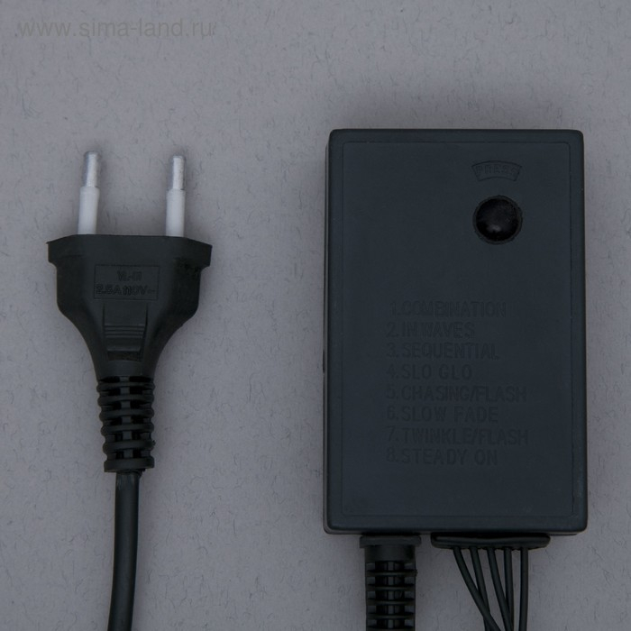 Гирлянда &laquo;Водопад&raquo; 2 &times; 1.5 м, IP44, тёмная нить, 400 LED, свечение белое, 8 режимов, 220 В