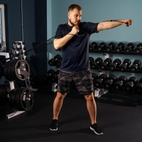 Эспандер ONLYTOP для лыжника, боксёра, пловца, удлинённый с жёсткими ручками