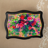 Шкатулка &laquo;Цветы&raquo;, 12&times;16 см, лаковая миниатюра микс