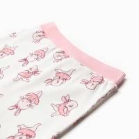 Штанишки детские, цвет белый/зайчики, рост 74 см