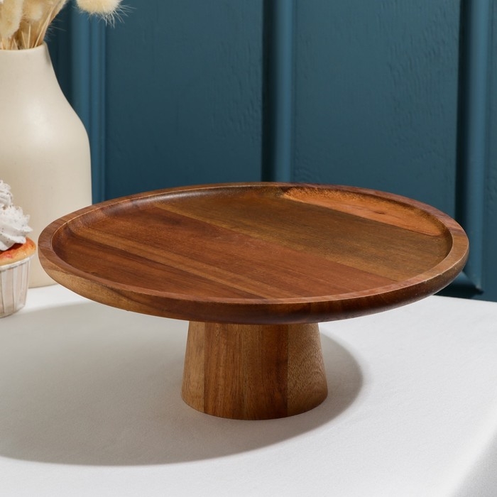 Подставка для торта «Тропики», d=25 см, акация Подставка для торта «Тропики», d=25 см, акация