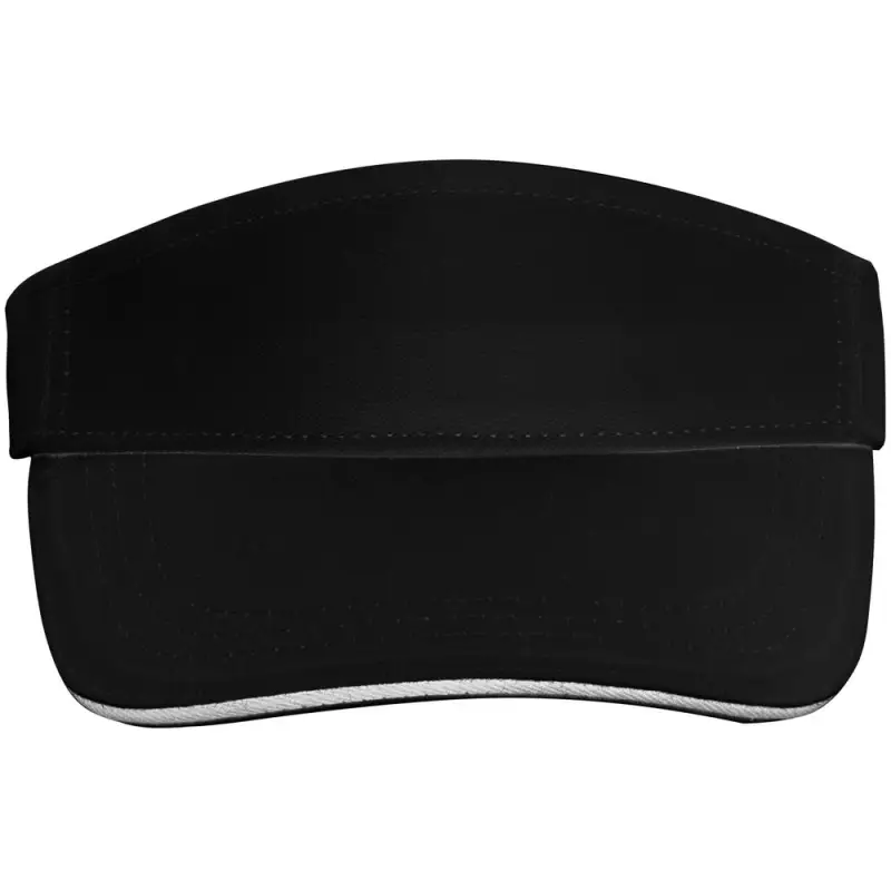 Козырек Active, черный с белым кантом Козырек Active, черный с белым кантом