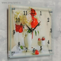 Часы-картина настенные, серия: Цветы, "Цветы в вазе", 30х40 см Часы-картина настенные, серия: Цветы, "Цветы в вазе", 30х40 см