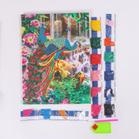 Алмазная мозаика с частичным заполнением на подрамнике &laquo;Павлины&raquo;, 30 x 40 см