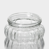 Банки стеклянные для сыпучих продуктов Доляна &laquo;Коралл&raquo;, 2 предмета: 500 мл, 9&times;12,5 см, с пластиковой крышкой