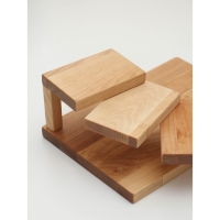 Доска для подачи с подиумами, этажерка 28&times;19.5&times;11см, берёза