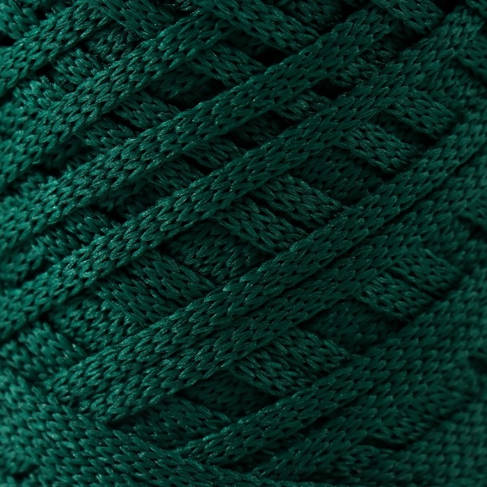 Шнур плоский 3 мм полиэфирный в клубках 100м/170г (+/- 5%) изумрудный-802