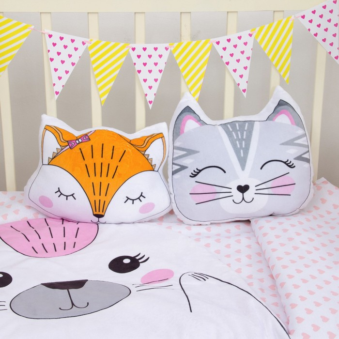 Подушка декоративная Крошка Я «Киса», 35х32 см, велюр, 250гр/м2 Подушка декоративная Крошка Я «Киса», 35х32 см, велюр, 250гр/м2