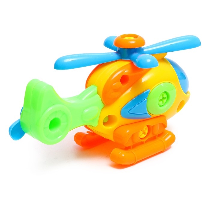 Конструктор винтовой &laquo;Вертолёт&raquo;, с отвёрткой, 18 деталей, МИКС