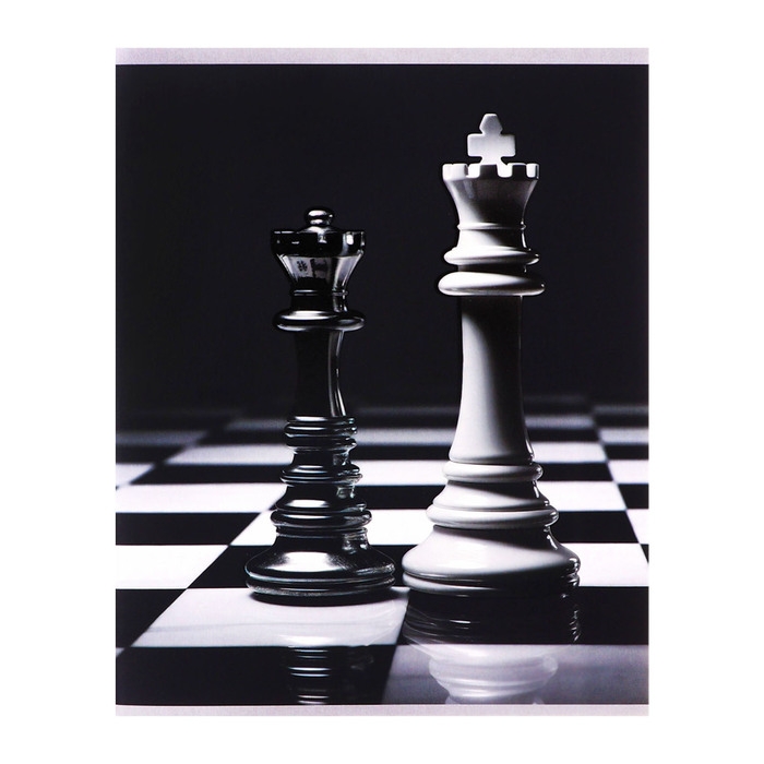 Комплект тетрадей из 4 штук, 96 листов в клетку Calligrata Комплект тетрадей из 4 штук, 96 листов в клетку Calligrata "Шахматы", обложка мелованный картон, матовая ламинация + выборочный УФ-лак, блок офсет