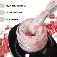 Гель лак для ногтей, &laquo;MILK POTAL&raquo;, 3-х фазный, 8мл, LED/UV, цвет белый/красный (12)