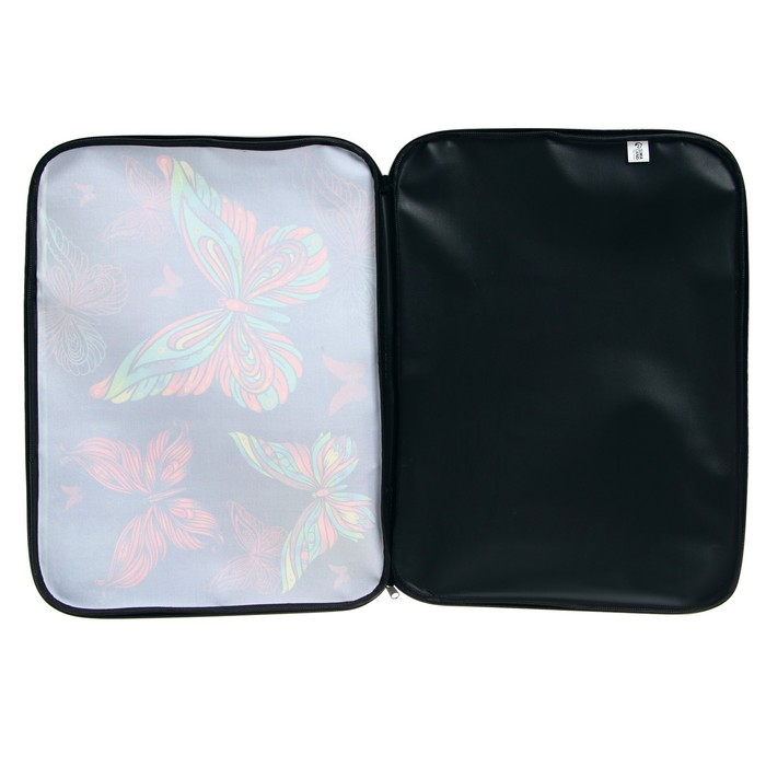 Папка для чертежей и рисунков А3, 470 х 350 х 20 мм, с ручками, текстильная, Calligrata Папка для чертежей и рисунков А3, 470 х 350 х 20 мм, с ручками, текстильная, Calligrata "Бабочки"