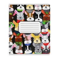 Комплект тетрадей из 10 штук, 12 листов в клетку Calligrata "Яркий микс", обложка мелованный картон, ВД-лак, блок офсет, 5 видов по 2 штуки