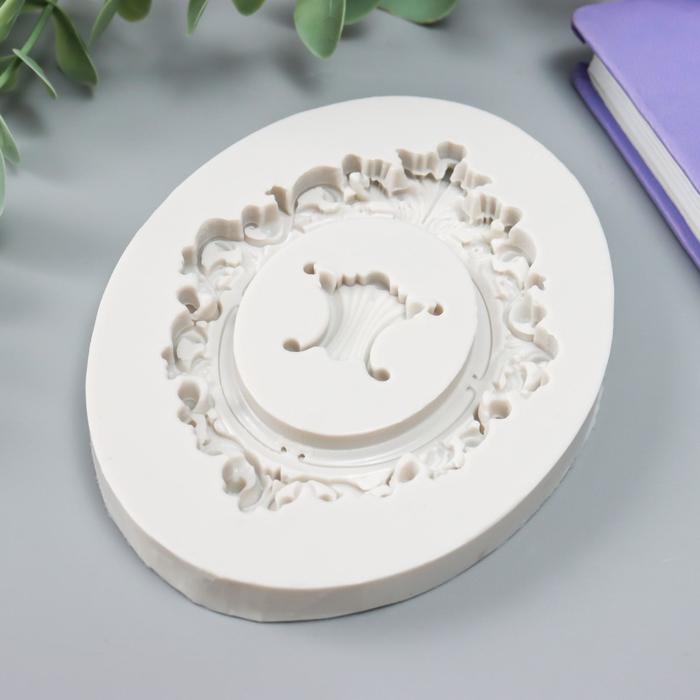 Молд силикон Молд силикон "Рама с пушистыми листьями" 2 предмета 10,5х8х1 см