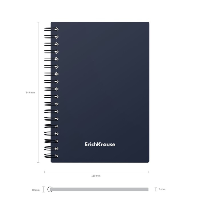 Тетрадь на спирали А6, 60 листов в клетку, ErichKrause Classic, пластиковая обложка, блок офсет 100% белизна, МИКС (1 вид в спайке) Тетрадь на спирали А6, 60 листов в клетку, ErichKrause Classic, пластиковая обложка, блок офсет 100% белизна, МИКС (1 вид в спайке)