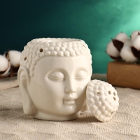 Аромалампа - подставка для благовоний "Будда" 12х10см, белый Аромалампа - подставка для благовоний "Будда" 12х10см, белый