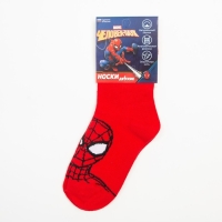 Носки для мальчика «Человек-Паук», MARVEL, 20-22 см, цвет красный Носки для мальчика «Человек-Паук», MARVEL, 20-22 см, цвет красный