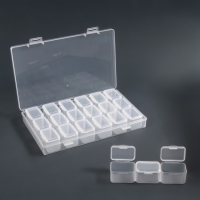 Органайзер для декора, 7 блоков, 3 ячейки, 10,5 × 17 × 2,5 см, цвет прозрачный Органайзер для декора, 7 блоков, 3 ячейки, 10,5 × 17 × 2,5 см, цвет прозрачный