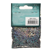 Декор блёстки ЗХК Decola 0.4 мм, 20 г, серебро радужное, W041-202-4 Декор блёстки ЗХК Decola 0.4 мм, 20 г, серебро радужное, W041-202-4