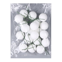 Фигурка для поделок и декора на проволоке «Шар», набор 20 шт., размер 1 шт. — 2,5 × 7 см, цвет белый Фигурка для поделок и декора на проволоке «Шар», набор 20 шт., размер 1 шт. — 2,5 × 7 см, цвет белый