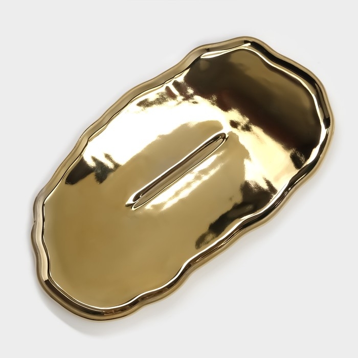 Чайная пара керамическая &laquo;Роскошь&raquo;, 3 предмета: кружка 250 мл, блюдце 23,5&times;13 см, ложка, цвет зелёный