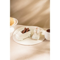 Конфетница керамическая SL Home &laquo;Лесные кролики&raquo;, 17&times;10,5&times;17 см, цвет белый