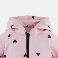 Комплект: толстовка и брюки Крошка Я "Сердечки", розовый, рост 80-86 см Комплект: толстовка и брюки Крошка Я "Сердечки", розовый, рост 80-86 см