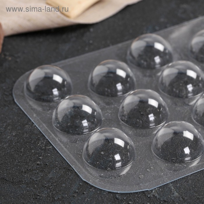 Форма для шоколада и конфет пластиковая «Конфеты сферы», 30 мм, цвет прозрачный Форма для шоколада и конфет пластиковая «Конфеты сферы», 30 мм, цвет прозрачный