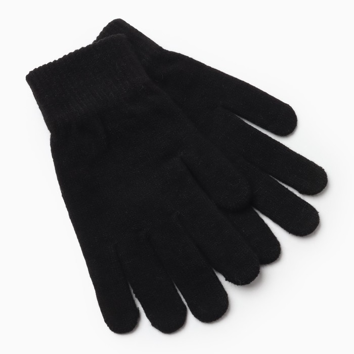 Перчатки женские, цвет черный, размер 7-8 Перчатки женские, цвет черный, размер 7-8