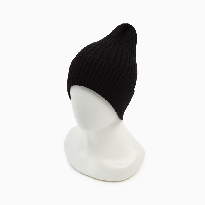 Шапка женская демисезонная , цвет чёрный, размер 52-56 Шапка женская демисезонная , цвет чёрный, размер 52-56