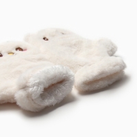 Варежки подростковые MINAKU Мишка 24 см цвет белый Варежки подростковые MINAKU Мишка 24 см цвет белый